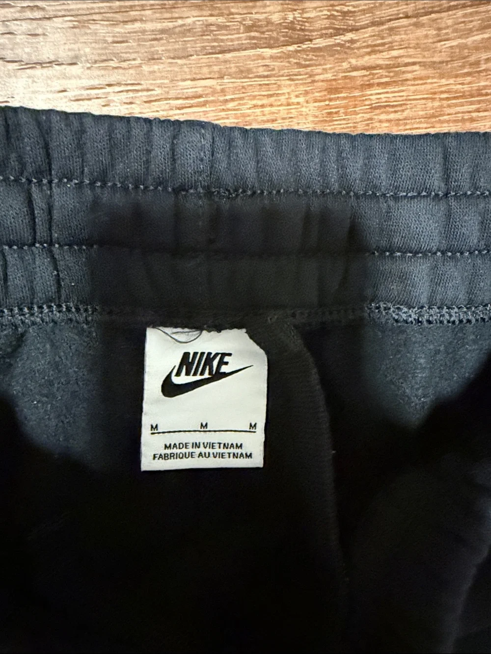 Nike Kids Black Joggers with White Logo